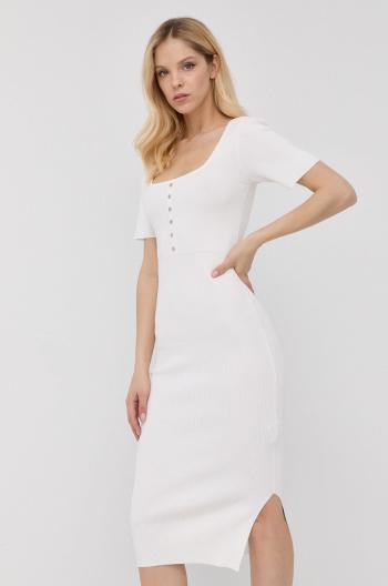 Šaty Morgan bílá barva, mini, přiléhavá