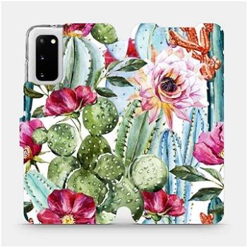 Flipové pouzdro na mobil Samsung Galaxy S20 - MG09S Kaktusy a květy (5903516169399)