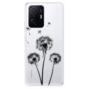 Odolné silikonové pouzdro iSaprio - Three Dandelions - black - Xiaomi 11T / 11T Pro