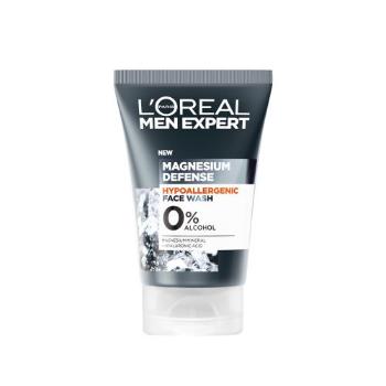 L'Oréal Paris Men Expert Magnesium Defence Face Wash 100 ml čisticí gel pro muže na všechny typy pleti; na dehydratovanou pleť