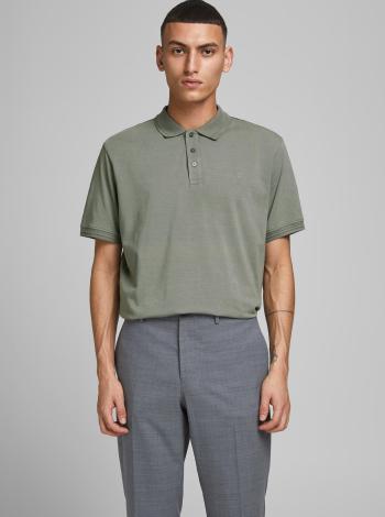 Šedozelené polo tričko Jack & Jones