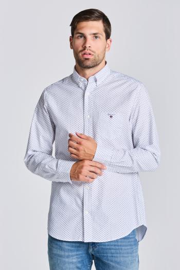 KOŠILE GANT D2. REG OXFORD MICRO PRINT BD bílá S