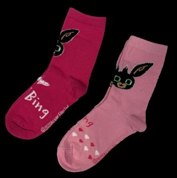 EPlus Sada 2 párů dívčích ponožek - Bing růžové Velikost ponožek: 31-34