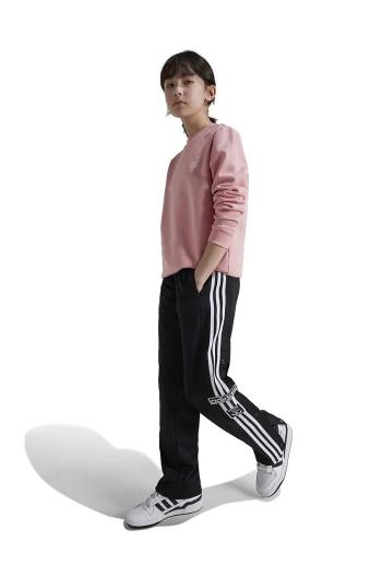 Dětská mikina adidas Originals CREW růžová barva, s aplikací, IX5299