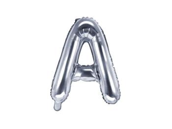 Balón foliový písmeno "A", 35 cm, stříbrný (NELZE PLNIT HELIEM) - PartyDeco
