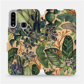 Flip pouzdro na mobil Samsung Galaxy A20S - VP05S Sukulenty (5903516773886)