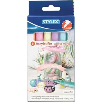 Stylex Acrylic marker 6 pastelových barev (32818)