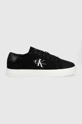 Semišové sneakers boty Calvin Klein Jeans Classic Cupsole Laceup Low Su černá barva