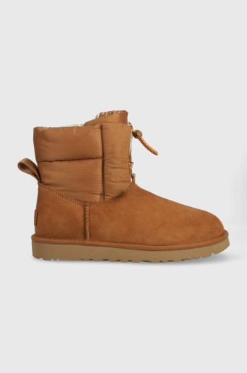 Sněhule UGG W Classic Maxi Toggle hnědá barva