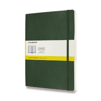 Zápisník Moleskine VÝBĚR BAREV - měkké desky - XL, čtverečkovaný 1331/11293 - Zápisník Moleskine - měkké desky tm. zelený