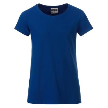 James & Nicholson Klasické dívčí tričko z biobavlny 8007G - Tmavá královská modrá | S