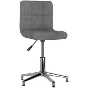 Otočná jídelní židle světle šedá textil, 3087624 (3087624)