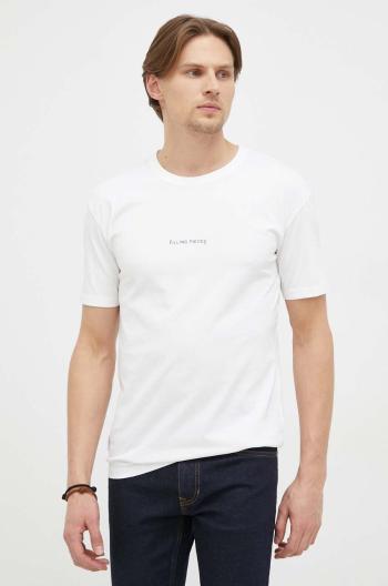 Bavlněné tričko Filling Pieces bílá barva, s potiskem