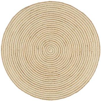 Ručně vyrobený koberec z juty spirálový design bílý 150 cm (133718)