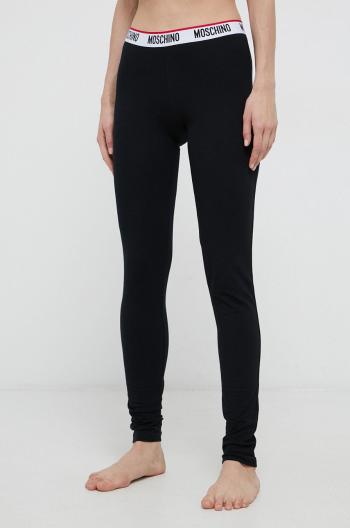 Legíny Moschino Underwear dámské, černá barva, hladké