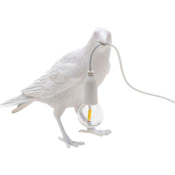 Stolní lampa BIRD WAITING Seletti 33 cm bílá