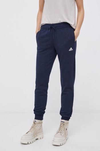 Kalhoty adidas H07857 dámské, tmavomodrá barva, hladké