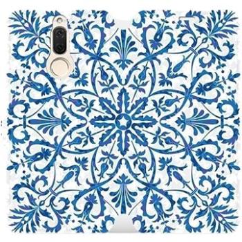Flipové pouzdro na mobil Huawei Mate 10 Lite - ME01P Modré květinové vzorce (5903226202249)