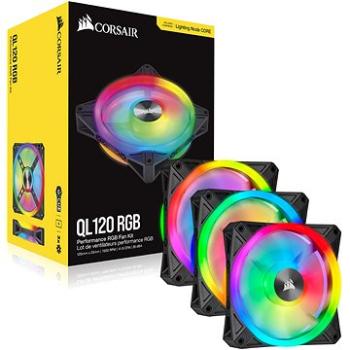 Corsair iCUE QL120 RGB 120mm PWM Triple Fan + Lighting Node CORE (CO-9050098-WW)