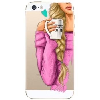 iSaprio My Coffe and Blond Girl pro iPhone 5/5S/SE (coffblon-TPU2_i5)