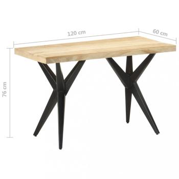 Jídelní stůl masivní dřevo / ocel Dekorhome 120x60x76 cm