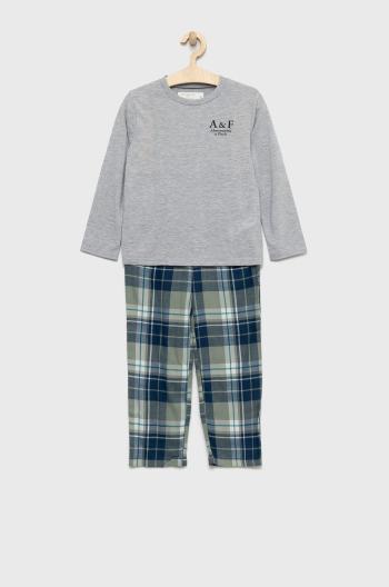 Dětské pyžamo Abercrombie & Fitch šedá barva