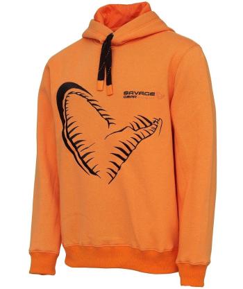 Savage Gear Rybářská Mikina Mega Jaw Hoodie Sun Orange - XL