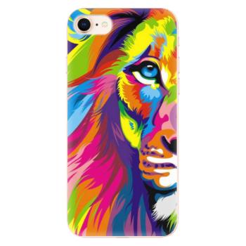 Odolné silikonové pouzdro iSaprio - Rainbow Lion - iPhone 8