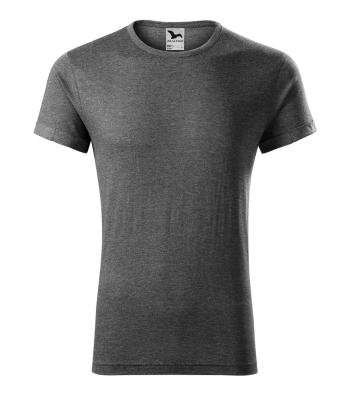 MALFINI Pánské tričko Fusion - Černý melír | XL