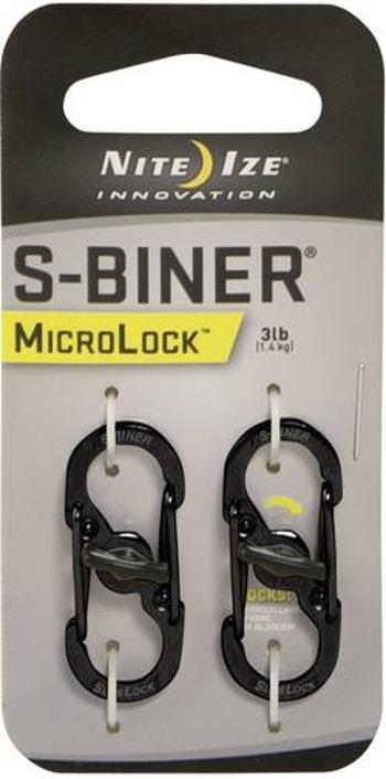 NITE Ize Dvojitý karabiner s-Biner MicroLock, černá, 2 ks NI-LSBM-01-2R3 MicroLock S-Biner 2