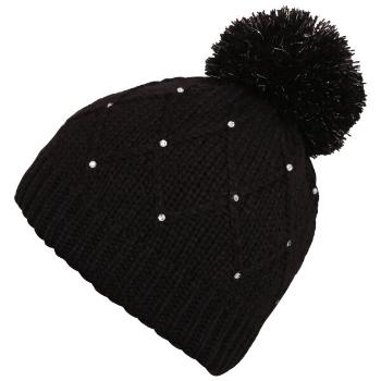 Lewro PUFALA Dívčí pletená čepice, černá, velikost 12-15