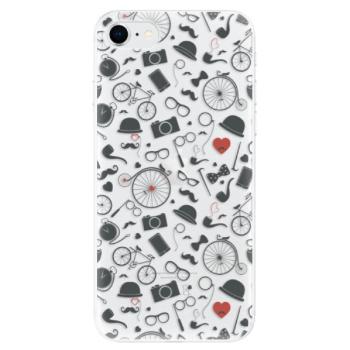 Odolné silikonové pouzdro iSaprio - Vintage Pattern 01 - black - iPhone SE 2020