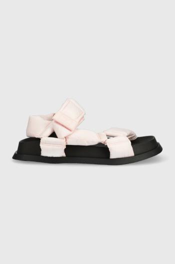 Sandály Tommy Jeans NEW SANDAL WMNS dámské, růžová barva, EN0EN02135