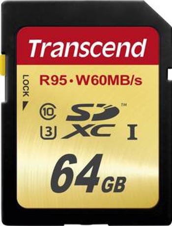 Paměťová karta SDXC, 64 GB, Transcend Ultimate TS64GSDU3, Class 10, UHS-I, UHS-Class 3