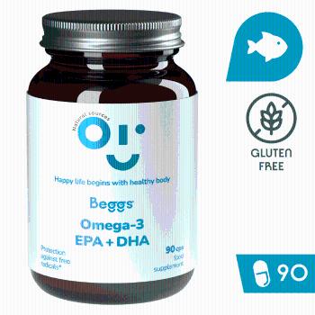 Beggs Omega-3, EPA+DHA (90 kapslí)