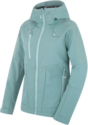 Husky Dámská softshell bunda Sevan L grey green Velikost: XL dámská softshellová bunda