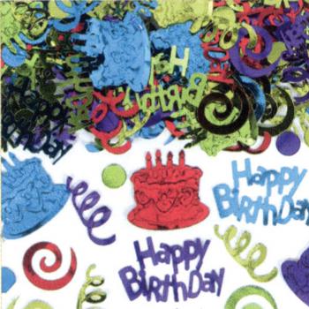 Amscan Konfety - Happy Birthday fóliové barevné 70 g