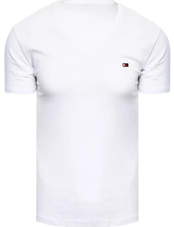 Bílé tričko s výšivkou a výstřihem do v vel. 2XL