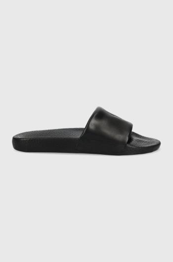 Kožené pantofle Polo Ralph Lauren Polo pánské, černá barva