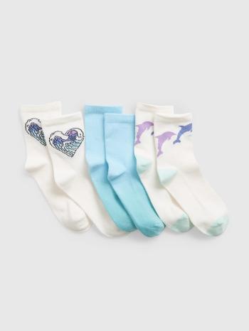 GAP Ponožky 3 páry dětské Modrá Bílá