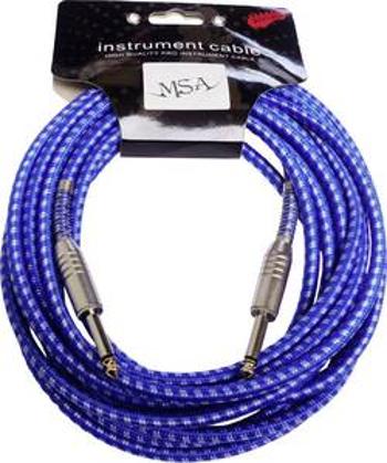 Kabel MSA Musikinstrumente KABT2, [1x jack zástrčka 6,3 mm - 1x jack zástrčka 6,3 mm], 6.00 m, modrá