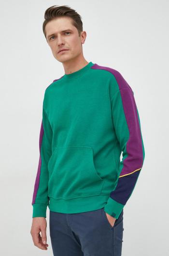 Mikina United Colors of Benetton pánská, zelená barva, vzorovaná