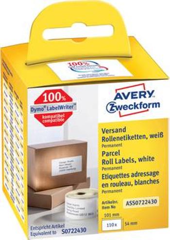 Avery-Zweckform etikety v roli 89 x 36 mm papír bílá 520 ks permanentní AS0722400 Adresní nálepky