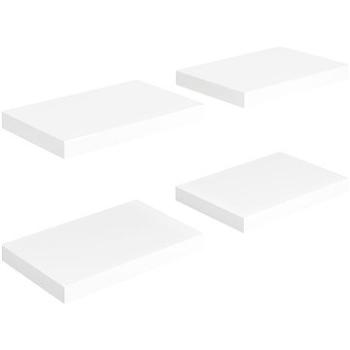 Shumee plovoucí nástěnné 4 ks bílé 40×23×3,8 cm MDF, 323807 (323807)