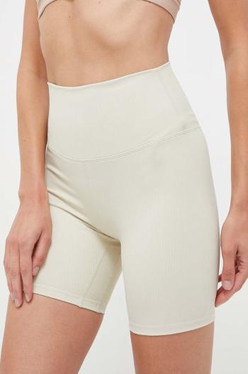 Šortky na jógu JOYINME Ribbed béžová barva, high waist