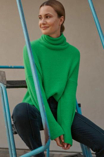 Zelený rolákový pulovr SSW3482