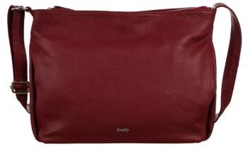 ROVICKY TMAVĚ ČERVENÁ KOŽENÁ PROSTORNÁ CROSSBODY KABELKA TWR-155 RED Velikost: ONE SIZE