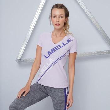 Dámské tričko Color Block Purple L - LABELLAMAFIA