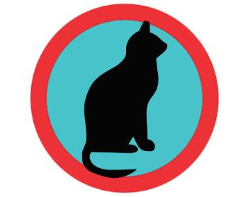 Samolepky zákaz - 5ks Kočka - Shean