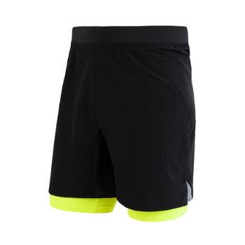 SENSOR TRAIL pánské šortky černá/reflex žlutá Velikost: XL